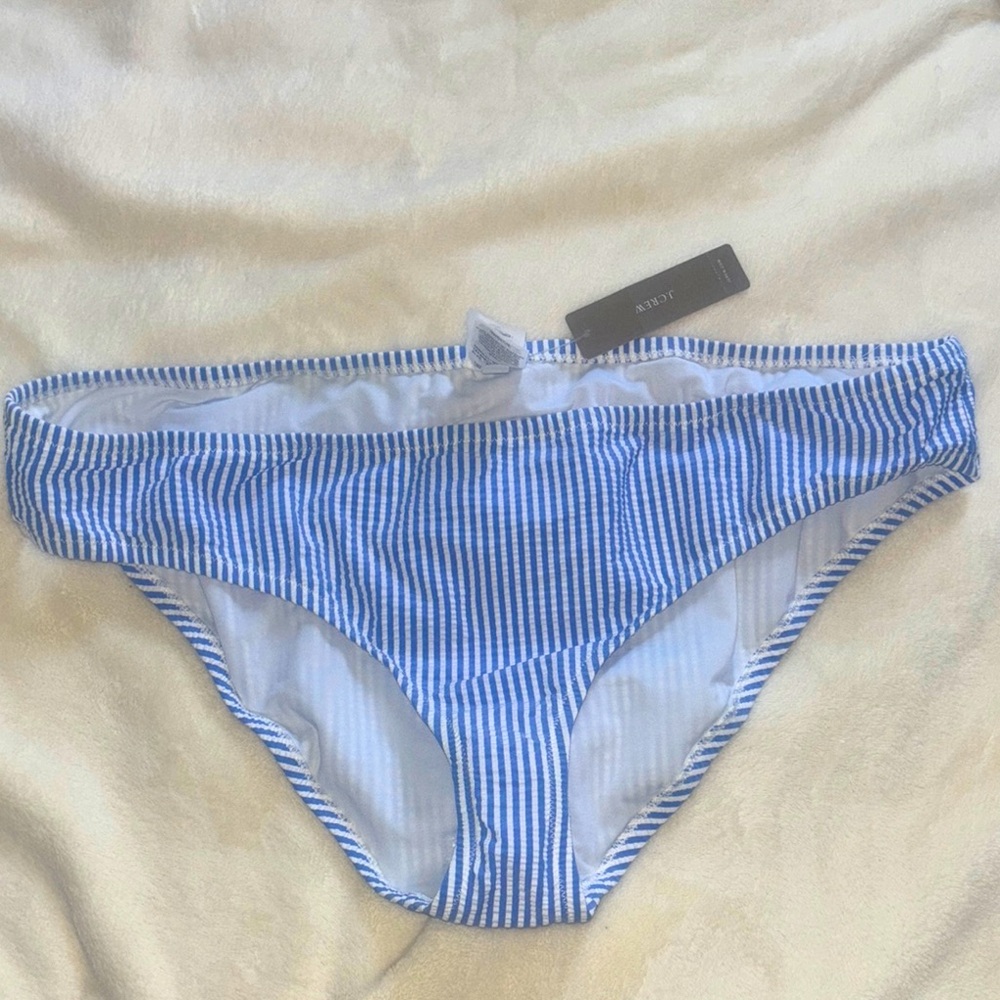 Jcrew seersucker bikini bottom XL NWT